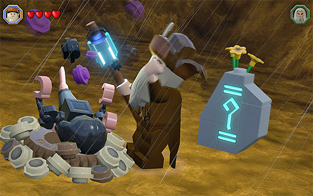 Use Radagasts ability to heal the mole - Mithril bricks locations (1-15) - Middle Earth - Mithril LEGO bricks - LEGO The Hobbit - Game Guide and Walkthrough