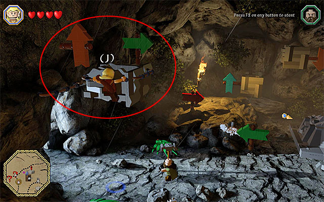 Only then, start solving the puzzle, which consists in turning the colorful arrows in the correct way - Mithril bricks locations (1-15) - Middle Earth - Mithril LEGO bricks - LEGO The Hobbit - Game Guide and Walkthrough