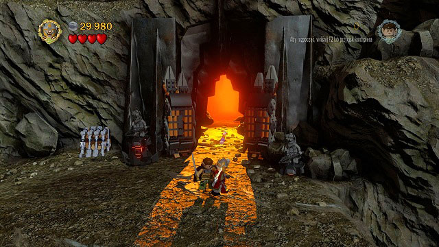 After a short walk you will stand before a door leading deeper into Mount Doom - Prologue - Walkthrough - Act I - LEGO The Lord of the Rings - Game Guide and Walkthrough