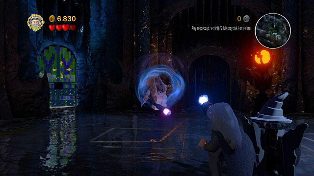 When Saruman becomes tired, you will be able to raise him into the aim (K) and throw into a piece of the environment - The Black Rider - Walkthrough - Act I - LEGO The Lord of the Rings - Game Guide and Walkthrough