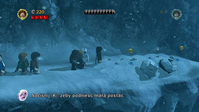 The Pass of Caradhras is a very inhospitable place full of gusty wind and deep snow which makes it impossible for smaller characters like the hobbits or dwarves to get past - The Pass of Caradhras - Walkthrough - Act I - LEGO The Lord of the Rings - Game Guide and Walkthrough