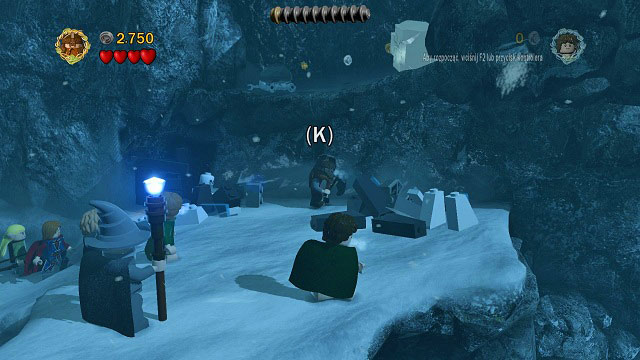 You will have to carry Gimli above the deep snow again - The Pass of Caradhras - Walkthrough - Act I - LEGO The Lord of the Rings - Game Guide and Walkthrough
