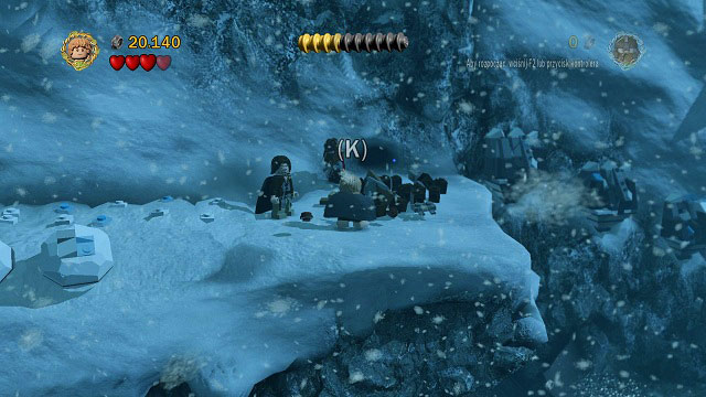 This time you will have to move Gimli as well as Sam to the other side - The Pass of Caradhras - Walkthrough - Act I - LEGO The Lord of the Rings - Game Guide and Walkthrough