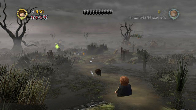 You begin the mission on dry land, but soon enough you will have to travel through marshes - The Dead Marshes - Walkthrough - Act II - LEGO The Lord of the Rings - Game Guide and Walkthrough
