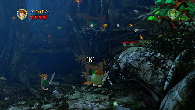 After a few fights with Orcs you will reach a glade - Track Hobbits - Walkthrough - Act II - LEGO The Lord of the Rings - Game Guide and Walkthrough