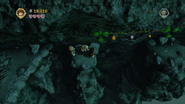 Watch the cutscene and you team will end up high above the ground - The Secret Stairs - Walkthrough - Act III - LEGO The Lord of the Rings - Game Guide and Walkthrough