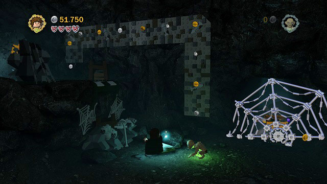 After a short walk you should reach a bigger cave - The Secret Stairs - Walkthrough - Act III - LEGO The Lord of the Rings - Game Guide and Walkthrough