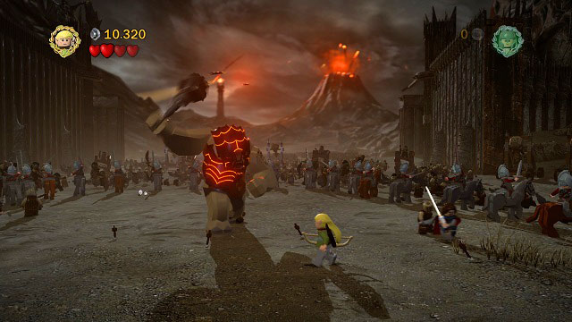 After returning to the gate you will have to face another Nazgul - the fight is identical to the previous one - The Black Gate - Walkthrough - Act III - LEGO The Lord of the Rings - Game Guide and Walkthrough
