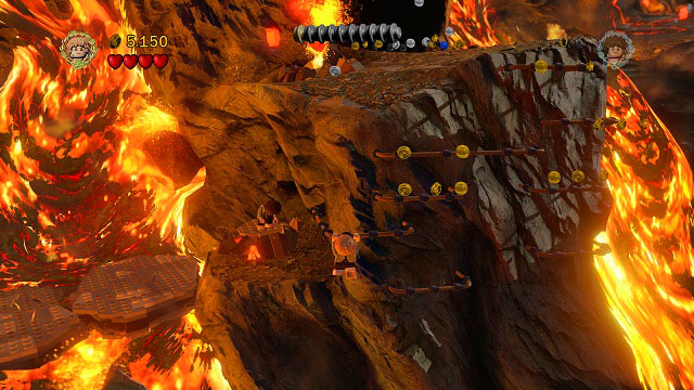 As Frodo cannot jump, you will have to clear your path with Sam - Mount Doom - Walkthrough - Act III - LEGO The Lord of the Rings - Game Guide and Walkthrough