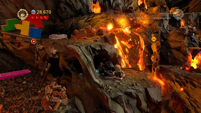 Break the gate in front of you, switch to Frodo and enter the darkness - Mount Doom - Walkthrough - Act III - LEGO The Lord of the Rings - Game Guide and Walkthrough