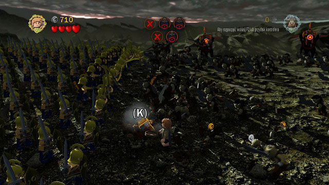 The minikit is in the upper left corner of the map on which you fight with Orcs - Prologue - Collectibles - LEGO The Lord of the Rings - Game Guide and Walkthrough