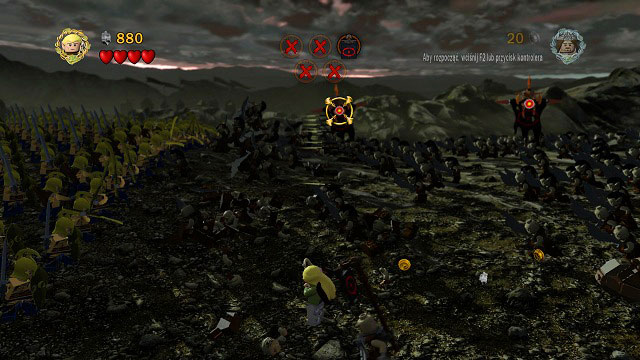 During the first fight with Orcs, you will see three targets in the distance - Prologue - Collectibles - LEGO The Lord of the Rings - Game Guide and Walkthrough