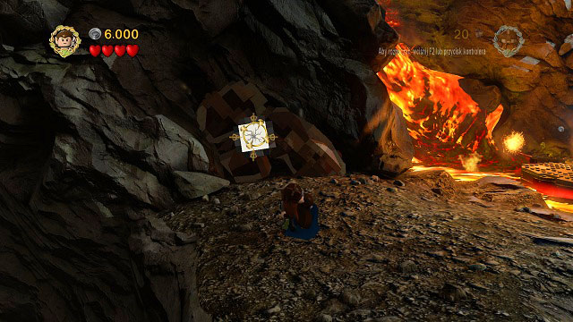 In the same location in which you obtained the Magma Armor, you will also find a cracked tile - Prologue - Collectibles - LEGO The Lord of the Rings - Game Guide and Walkthrough