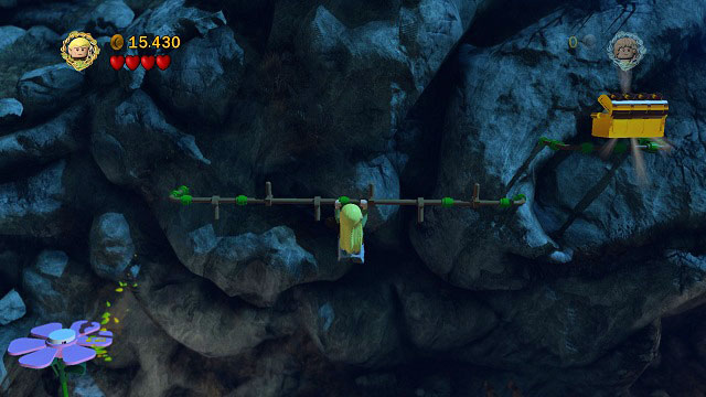 After placing a plant yourself, use its leaves with Legolas to reach the rail and afterwards head right and collect the chest - Weathertop - Collectibles - LEGO The Lord of the Rings - Game Guide and Walkthrough