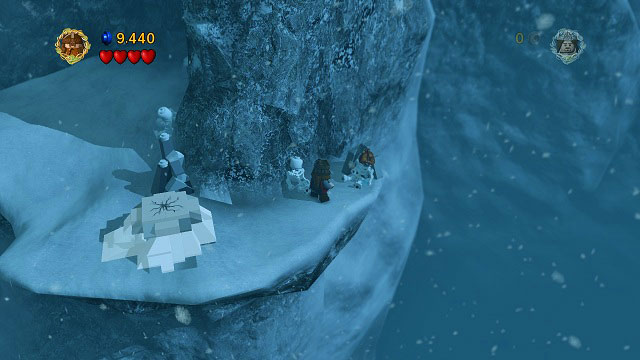 #5 - Beyond the avalanche, after crossing the deep snow and building a narrow tunnel - The Pass of Caradhras - Collectibles - LEGO The Lord of the Rings - Game Guide and Walkthrough