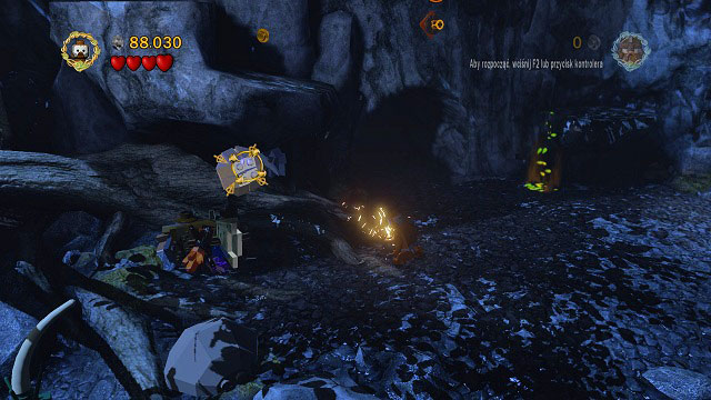 In the left part of the location you will find a mithril rock which can be destroyed with the Berserker's bomb - The Pass of Caradhras - Collectibles - LEGO The Lord of the Rings - Game Guide and Walkthrough