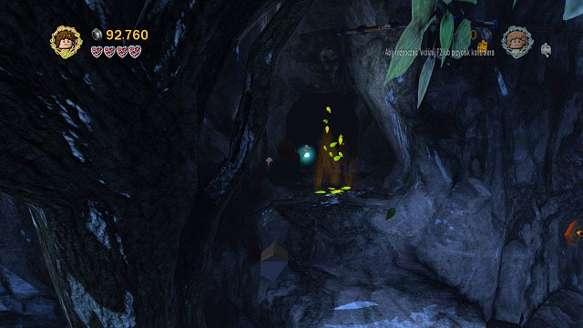 In the left part of the map, around the middle of climbing with Legolas, you will find a dark cave - The Pass of Caradhras - Collectibles - LEGO The Lord of the Rings - Game Guide and Walkthrough