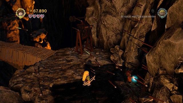 Before using the stairs, you should switch to Frodo and use the Phial of Galadriel to light up and cave on the right - The Mines of Moria - Collectibles - LEGO The Lord of the Rings - Game Guide and Walkthrough