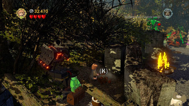 Open the passage in the left part of the starting location using Shagrat's strength and you will be welcomed by a ghost - Amon Hen - p. 1 - Collectibles - LEGO The Lord of the Rings - Game Guide and Walkthrough