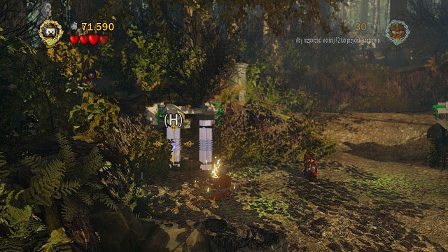 During the fight with Uruk-hai in the second location to the left you will find two mithril pillars - Amon Hen - p. 2 - Collectibles - LEGO The Lord of the Rings - Game Guide and Walkthrough