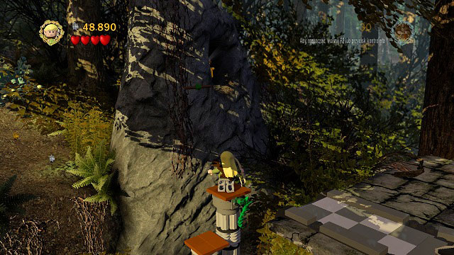 Instead of placing the pillars on the left side, place them on the right and jump onto them with Legolas - Amon Hen - p. 2 - Collectibles - LEGO The Lord of the Rings - Game Guide and Walkthrough