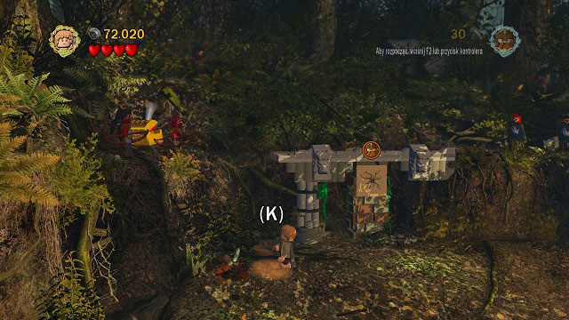 In the upper left corner of the third location during the fight with Uruk-hai you will find a place where you can place a plant - Amon Hen - p. 2 - Collectibles - LEGO The Lord of the Rings - Game Guide and Walkthrough