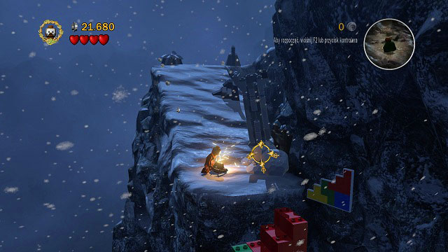 Use the coloured steps, change to Berserker and blow up the mithril stones to the right - Taming Gollum - Collectibles - LEGO The Lord of the Rings - Game Guide and Walkthrough