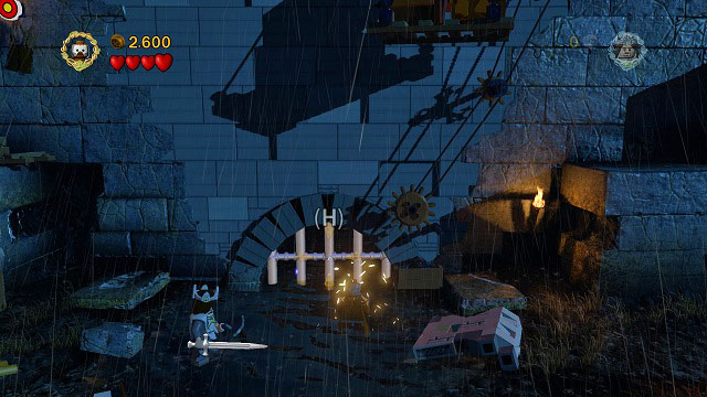 Right after the beginning of the mission, approach the wall and blow up the mithril grate using Berserker's bombs - Helms Deep - Collectibles - LEGO The Lord of the Rings - Game Guide and Walkthrough