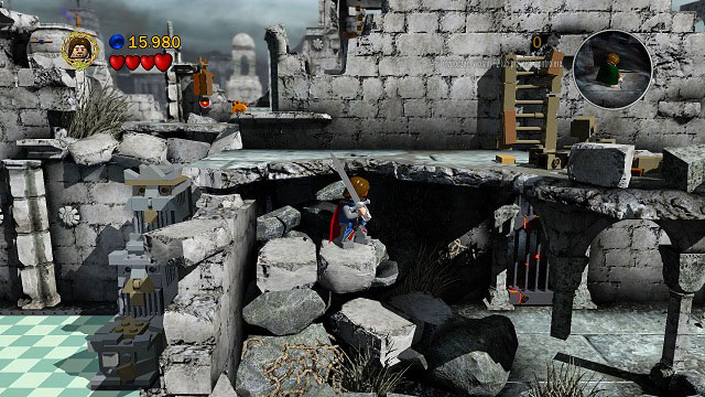 The location closer to the camera - Osgiliath - Collectibles - LEGO The Lord of the Rings - Game Guide and Walkthrough