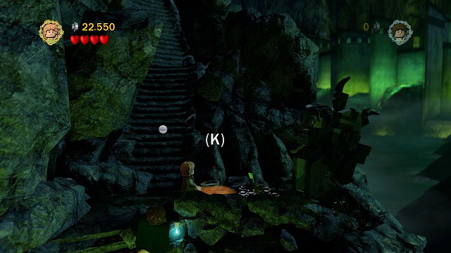 Assemble the stairs and before leaving the location, you should see a few rocks on the right side of the stairs - Secret Stairs - Collectibles - LEGO The Lord of the Rings - Game Guide and Walkthrough