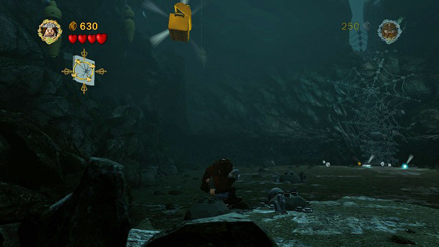 As you're fighting Shelob, on the right side of the arena, high above you should see a cracked LEGO brick - Cirith Ungol - Collectibles - LEGO The Lord of the Rings - Game Guide and Walkthrough