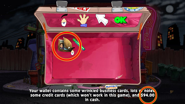 In the beginning you have in your wallet less than $100 - Money and gambling - Game elements - Leisure Suit Larry: Reloaded - Game Guide and Walkthrough