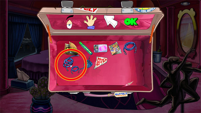 Open inventory and use one short cord with another short cord and you will get them together - 3. Faith - Walkthrough - Leisure Suit Larry: Reloaded - Game Guide and Walkthrough