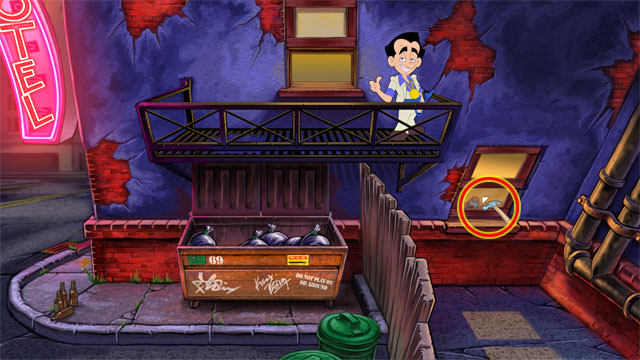 Finally use a hammer on a window on the right (see picture above) - 3. Faith - Walkthrough - Leisure Suit Larry: Reloaded - Game Guide and Walkthrough