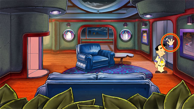Use door on the right and you will get to balcony from where you can see Eve - 5. Eve - Walkthrough - Leisure Suit Larry: Reloaded - Game Guide and Walkthrough