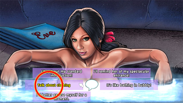 After view changes click talk on her lips - 5. Eve - Walkthrough - Leisure Suit Larry: Reloaded - Game Guide and Walkthrough