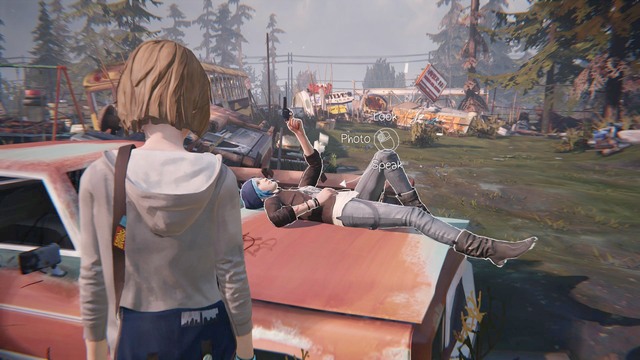 As soon as Chloe starts lying on the car, refrain from talking with her - Chapter 3 - Walkthrough - Life is Strange - Game Guide and Walkthrough