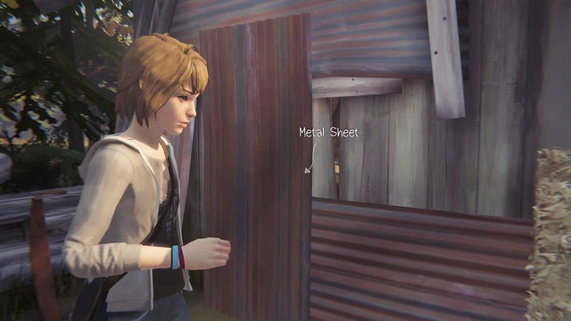After taking the photo, turn around and walk towards the side wall of the shed - Chapter 4 - Walkthrough - Life is Strange - Game Guide and Walkthrough