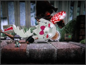 Go right past the checkpoint and climb the hill - The Gardens - First Steps - The Gardens - LittleBigPlanet - Game Guide and Walkthrough