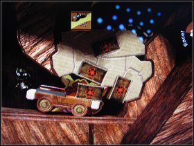 Head left, drop down and onto another card - The Canyons - The Mines - The Canyons - LittleBigPlanet - Game Guide and Walkthrough