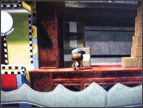 After reaching the surface collect the Scary Mouth, Hello Card and Waffle (behind the cardboard) and end the level - The Metropolis - Subway - The Metropolis - LittleBigPlanet - Game Guide and Walkthrough