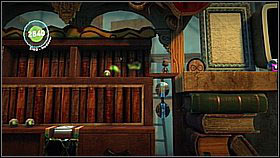Behind the book there's launch pad - jump and collect the items - Rookie Test - Da Vinci's Hideout - LittleBigPlanet 2 - Game Guide and Walkthrough