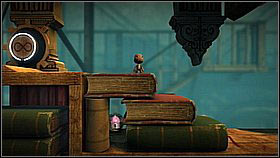 You can continue moving on - jump between the three sponges which led you to the key - Grab and Swing - Da Vinci's Hideout - LittleBigPlanet 2 - Game Guide and Walkthrough