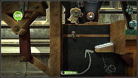 The items on the left side of the pit can be collected in a similar way - Gripple Grapple - Da Vinci's Hideout - LittleBigPlanet 2 - Game Guide and Walkthrough