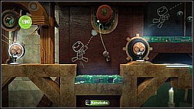 Without the sticker [1], you can explore the level and collect the other items - Gripple Grapple - Da Vinci's Hideout - LittleBigPlanet 2 - Game Guide and Walkthrough