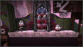 Collect the prize bubbles behind the first rail by throwing cakes at them - Brainy Cakes - Victoria's Laboratory - LittleBigPlanet 2 - Game Guide and Walkthrough
