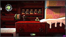 A bit higher you will have to tame one more drawer - The Cakeinator - Victoria's Laboratory - LittleBigPlanet 2 - Game Guide and Walkthrough