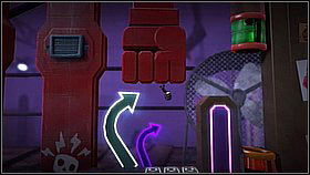 Herd all of the bots to the right - in order to do it, run maximally to the left so that they go past you - Maximum Security - The Factory of a Better Tomorrow - LittleBigPlanet 2 - Game Guide and Walkthrough