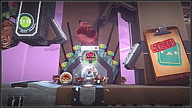 Alternative version - right behind the Sackbot cage you will see two aslant launchpads above you - Pipe Dreams - The Factory of a Better Tomorrow - LittleBigPlanet 2 - Game Guide and Walkthrough