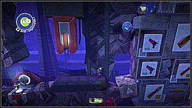 Alternative version - right behind the ceiling hole mentioned above and beside the second bomb distributor there is another secret - Bang for Buck - p. 1 - The Factory of a Better Tomorrow - LittleBigPlanet 2 - Game Guide and Walkthrough